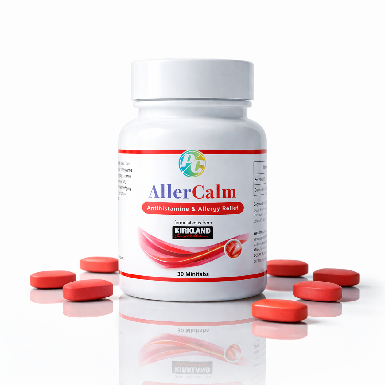 AllerCalm Allergy Medicine -- 25mg Diphenhydramine HCI Minitablets