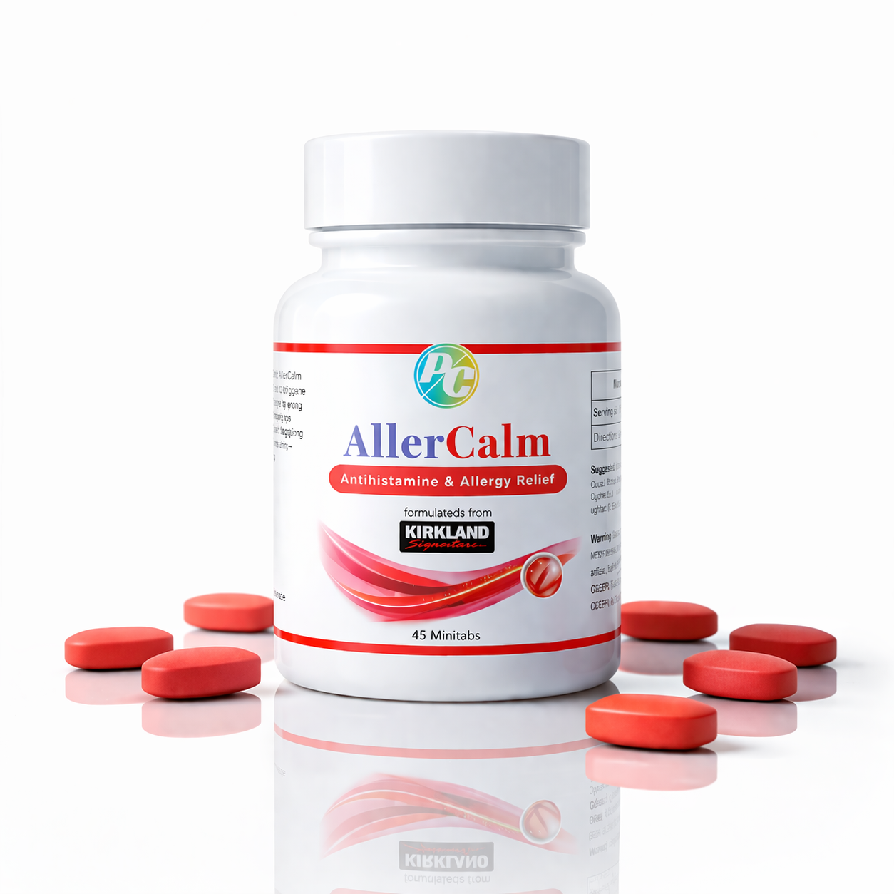 AllerCalm Allergy Medicine -- 25mg Diphenhydramine HCI Minitablets